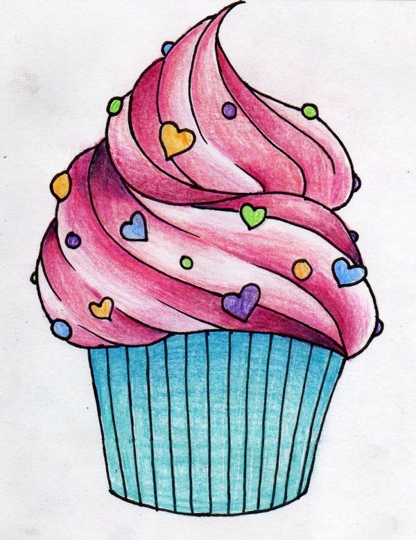 Рисунок пирожного