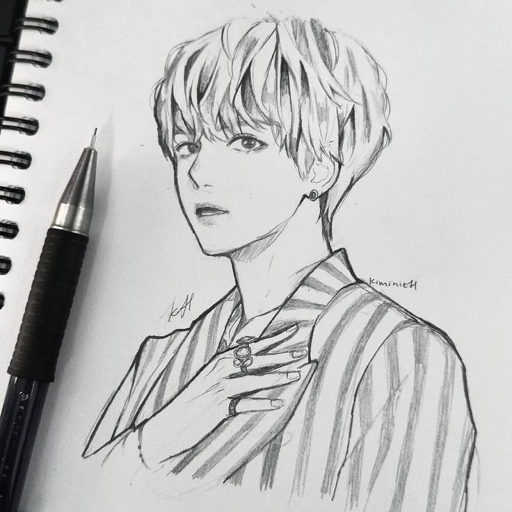 BTS тэхён скетчи