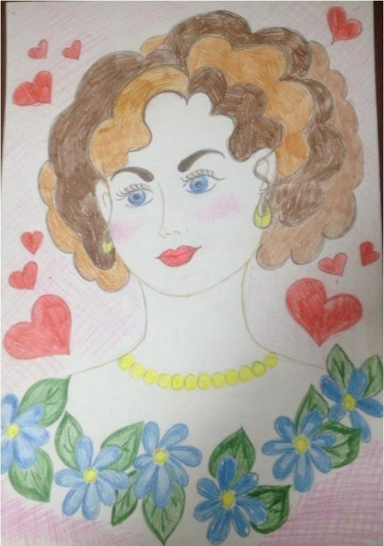 Рисунок мамы на конкурс