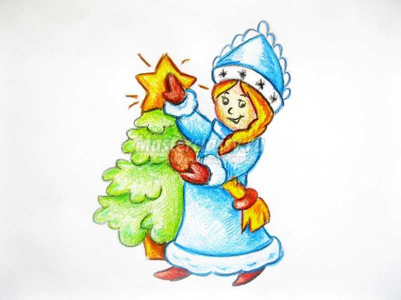 Рисование Снегурочка