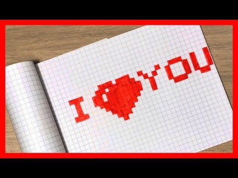 Рисунки по клеточкам надписи