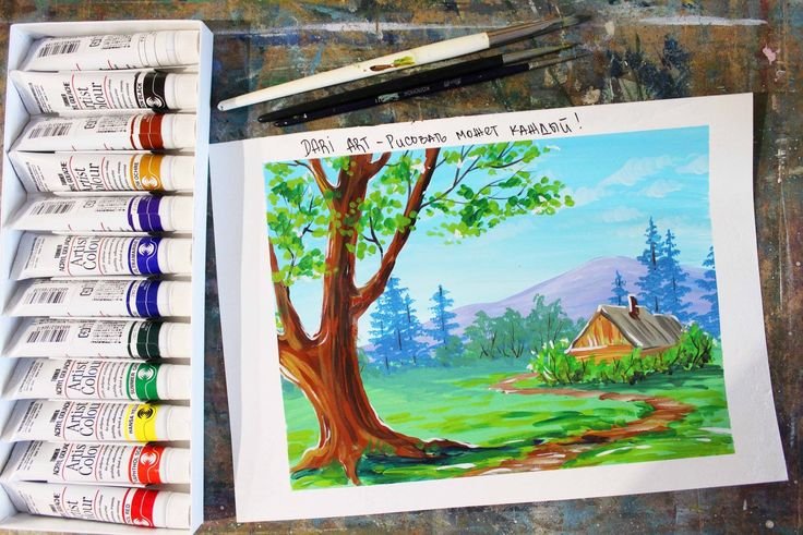 Пейзажи для рисования маркерами
