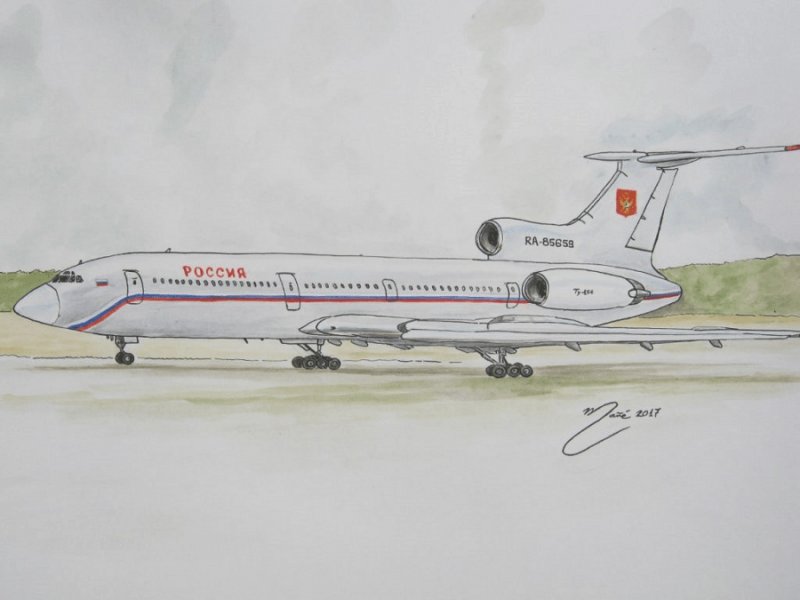 Ту 154 сбоку