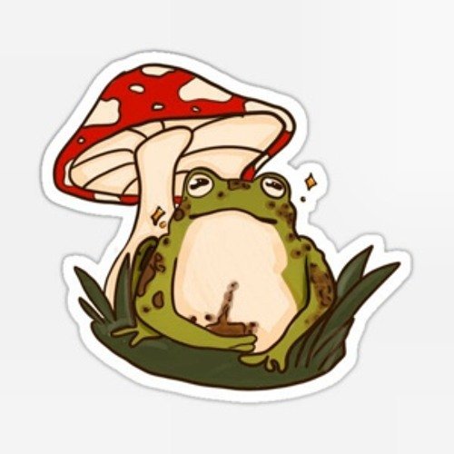 Goblincore грибы лягушки