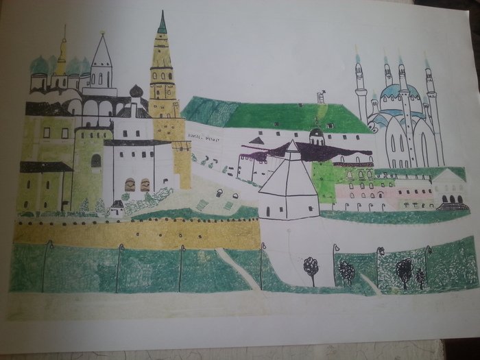 Казанский Кремль карандашом