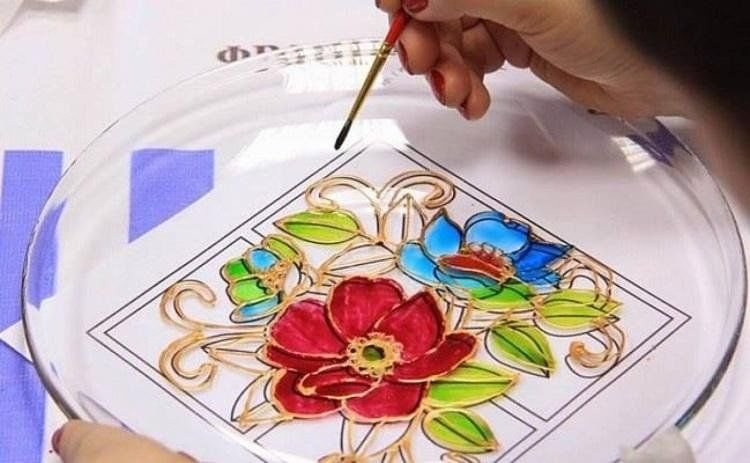 Роспись витражными красками
