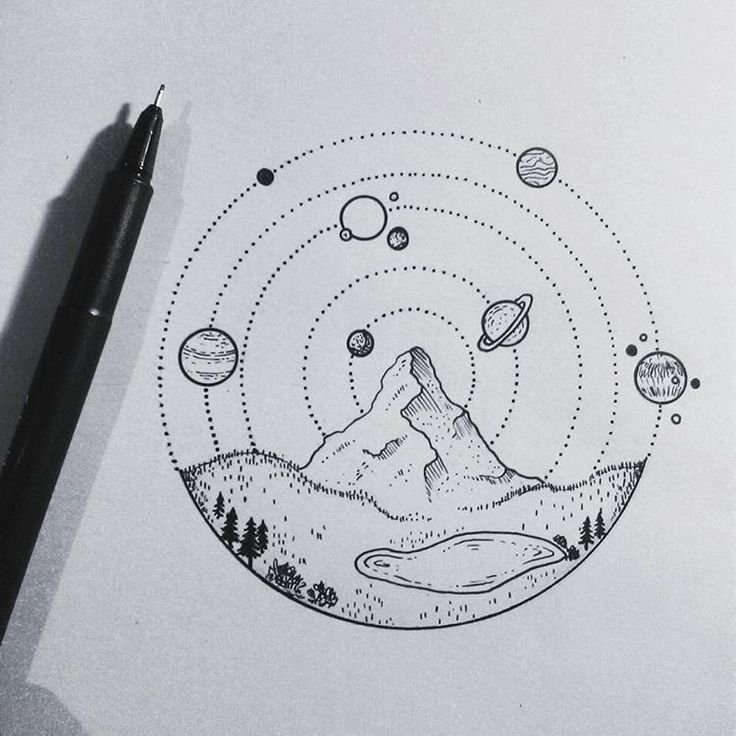 Рисунок гелиевой ручкой
