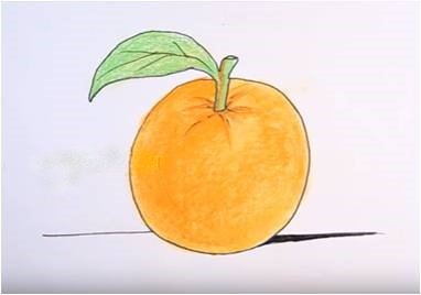 Апельсин рисунок карандашом