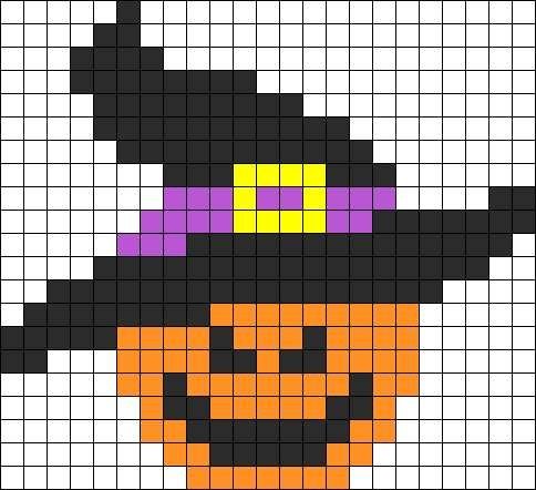 Рисование по клеточкам Хэллоуин