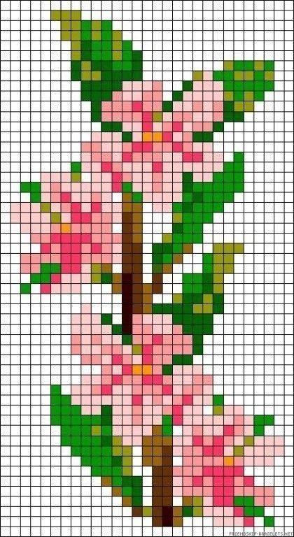 Цветы по клеточкам