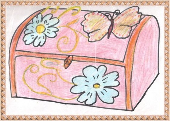 Шкатулка с рисунком