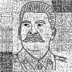 Сталин Иосиф Виссарионович карандашом
