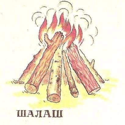 Шалаш костер