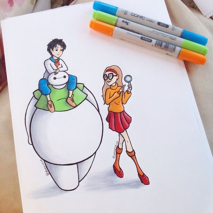 Рисунки для срисовки фломастерами