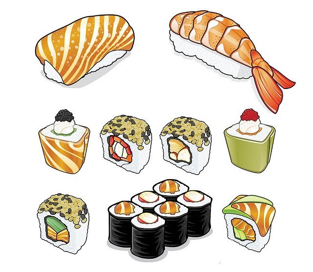 Картинки суши для срисовки