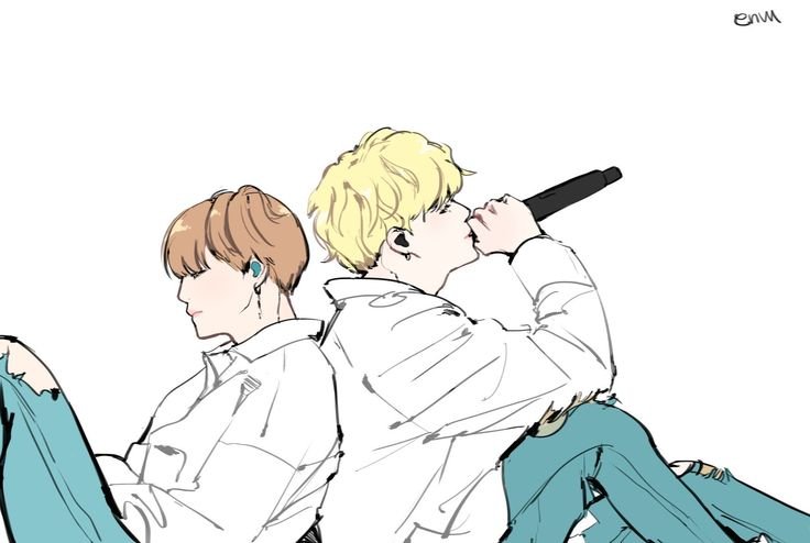 BTS рисунки юнмины