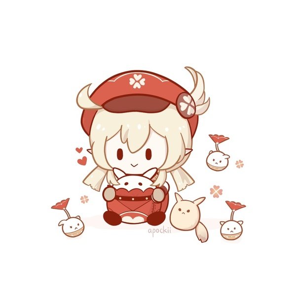 Беннет Стикеры Геншин Чиби