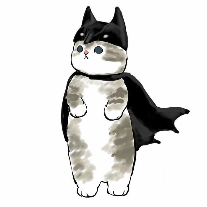 Котики в костюмах рисунки