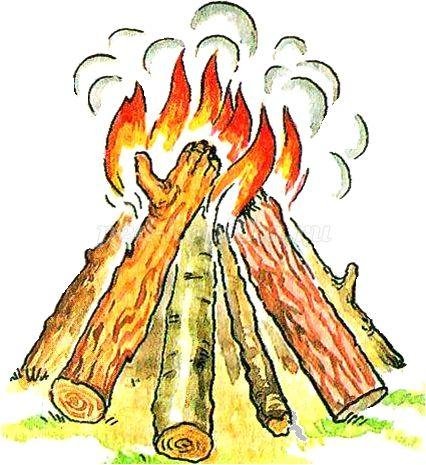 Типы костров шалаш
