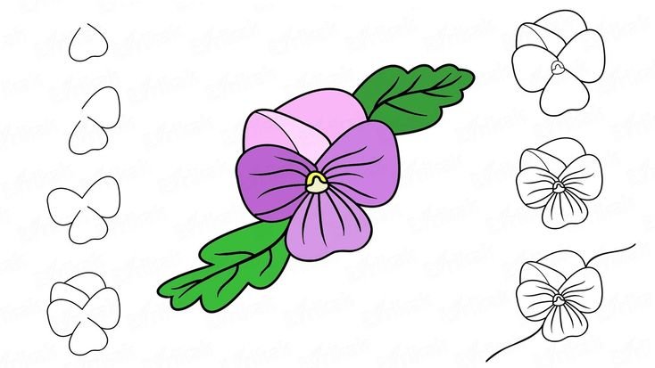 Рисунки для срисовки цветы