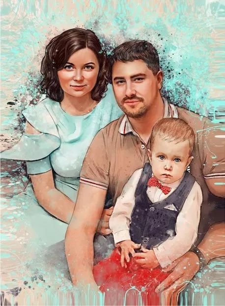 Семья в стиле Дрим арт