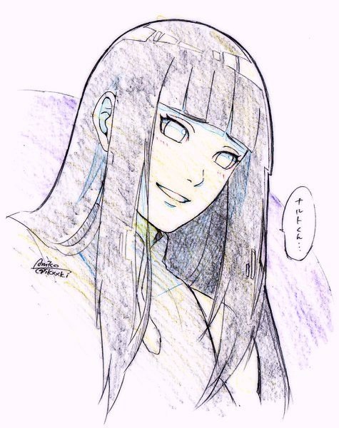 Картинки для срисовки аниме Хината Хьюга