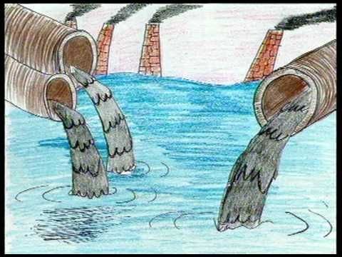 Рисунок на тему загрязнение воды