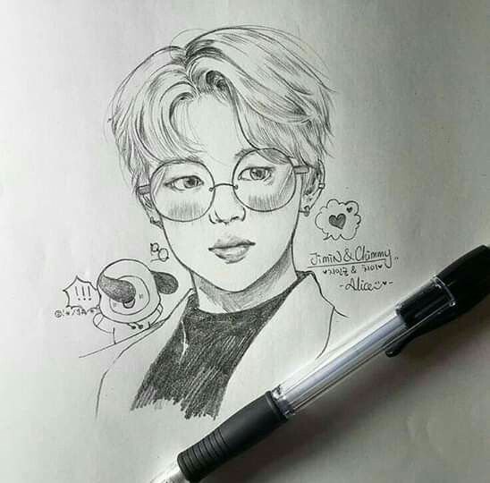 BTS карандашом Чимин
