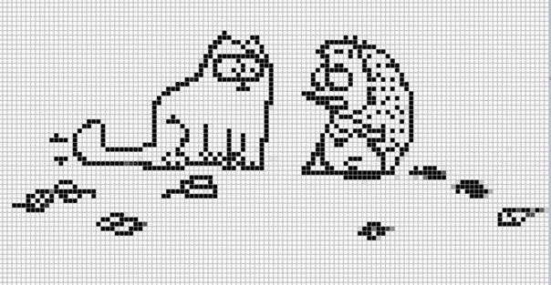 Кот Саймон по клеточкам