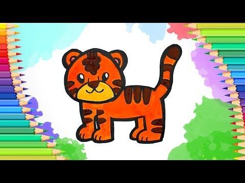 Рисование с детьми тигра