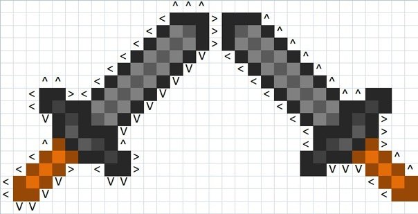 Меч из МАЙНКРАФТА схема