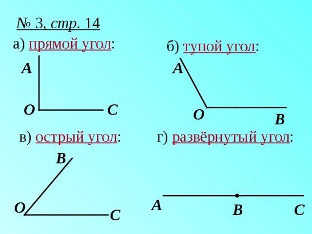 Острые тупые и прямые углы