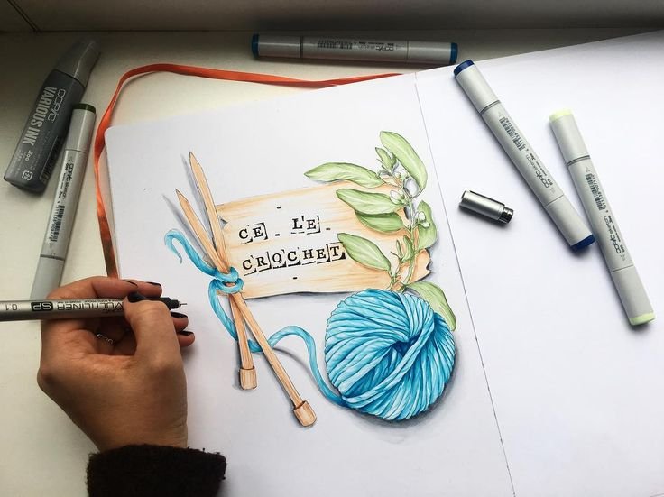 Рисунки маркерами