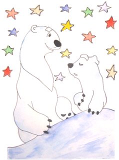 Раскраска Умка и Медведица