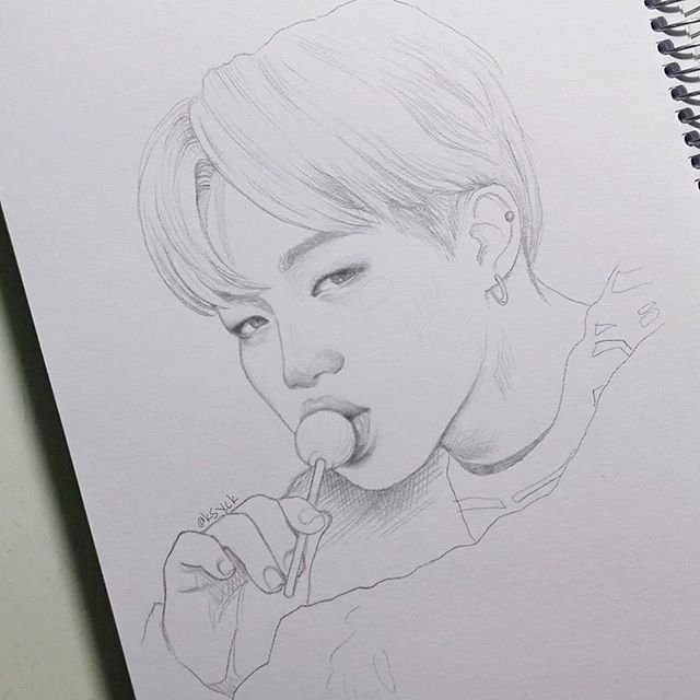 Рисунки BTS Чимин
