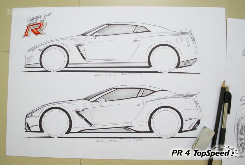 Nissan GTR r35 чертеж