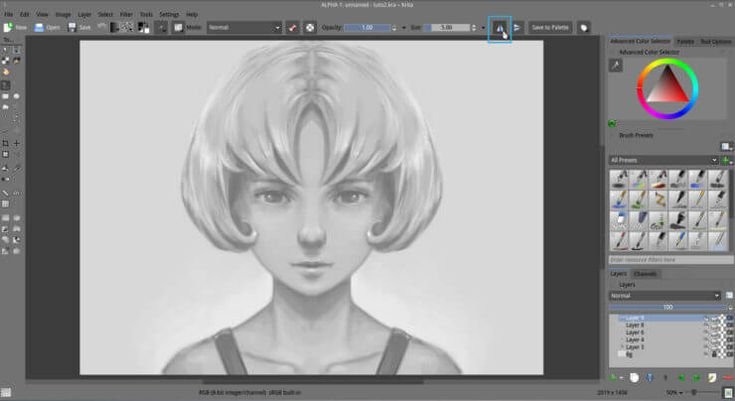 Рисование в Krita