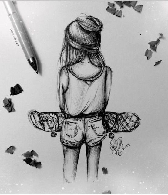 Рисунок девочки карандашом