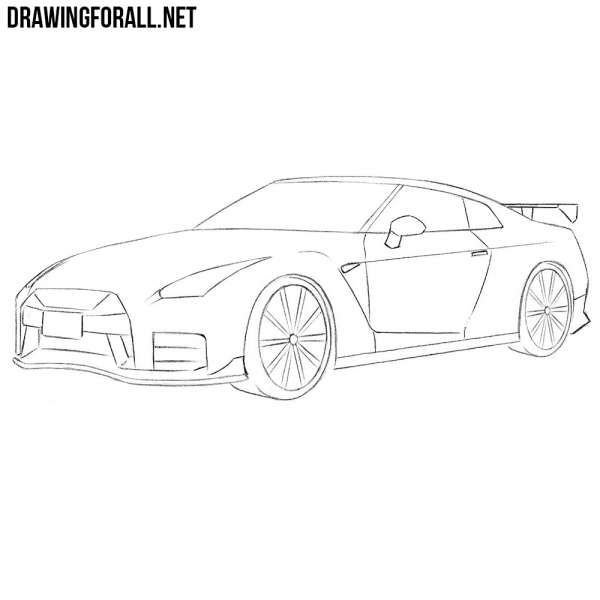 Nissan Skyline GTR 35 карандаш