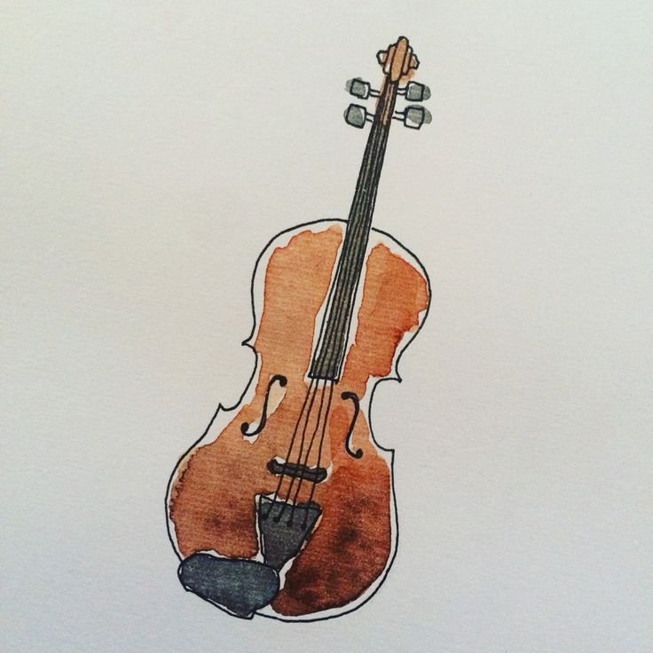 Скрипка рисунок