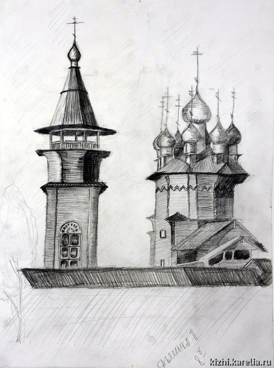 Кижи карандашом