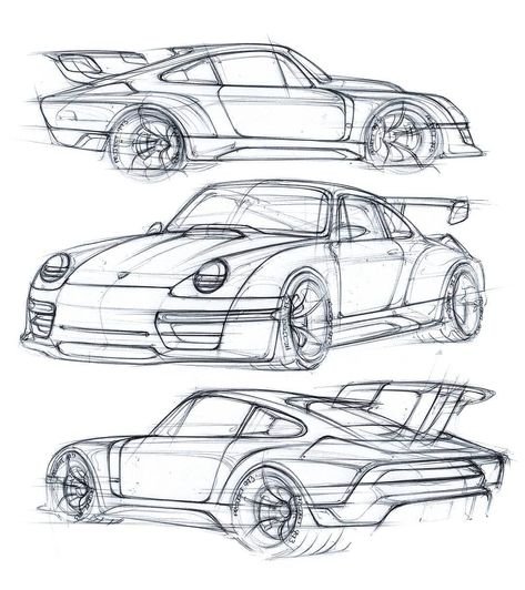 Porsche 911 скетч