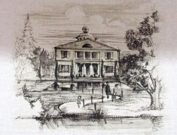Рисунок русской усадьбы