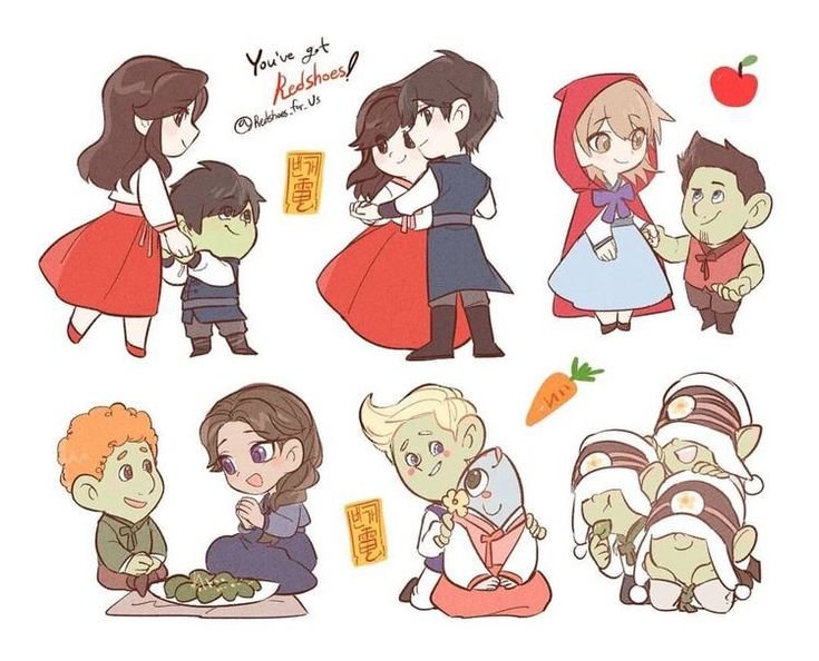 Red Shoes and the 7 Dwarfs Art Мерлин
