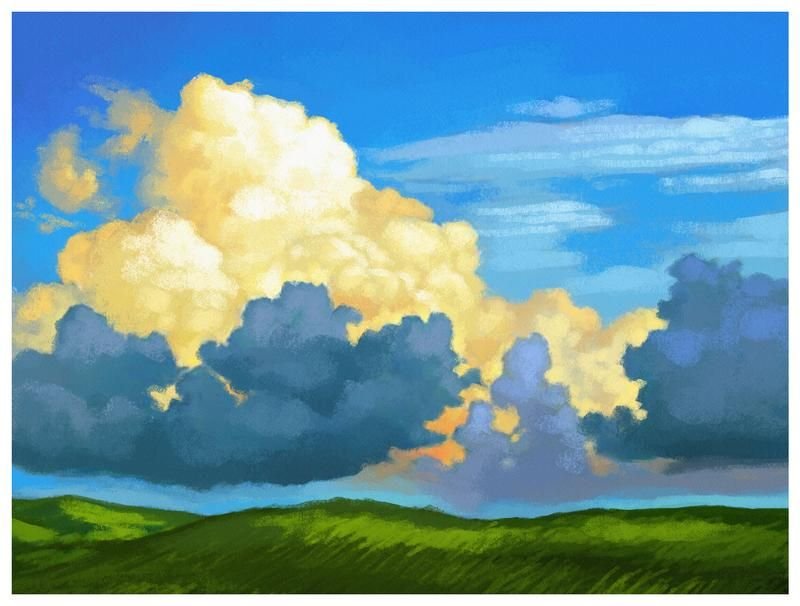 Пейзаж с облаками