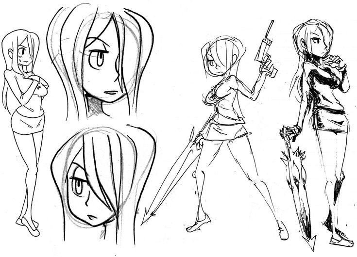Skullgirls Parasoul скетч