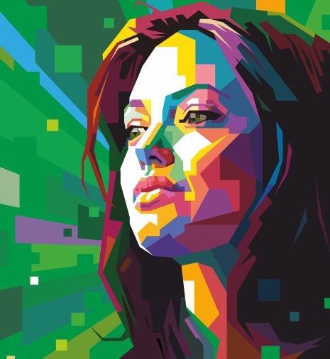 Pop Art portrait Анджелина Джоли