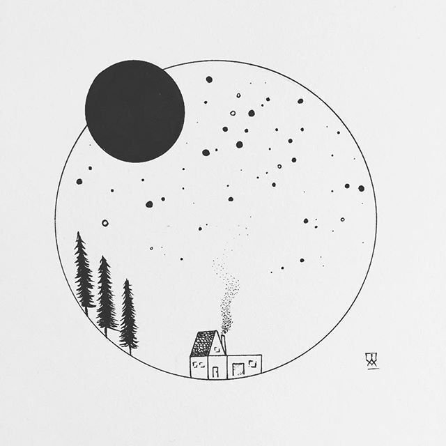 Рисунки для скетчбука лёгкие планеты