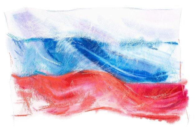 Россия Триколор акварель