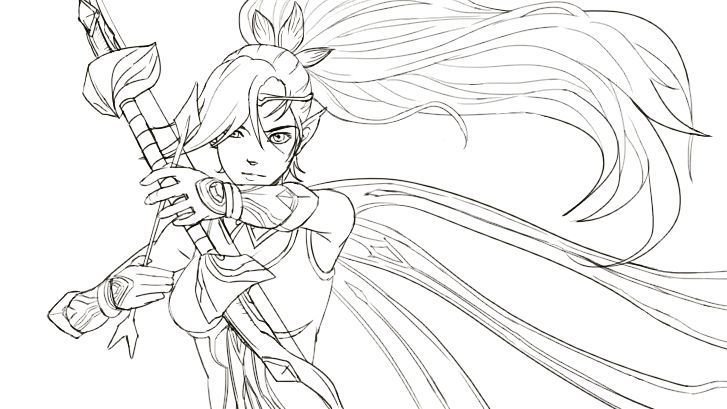 Мия мобайл легенд раскраска